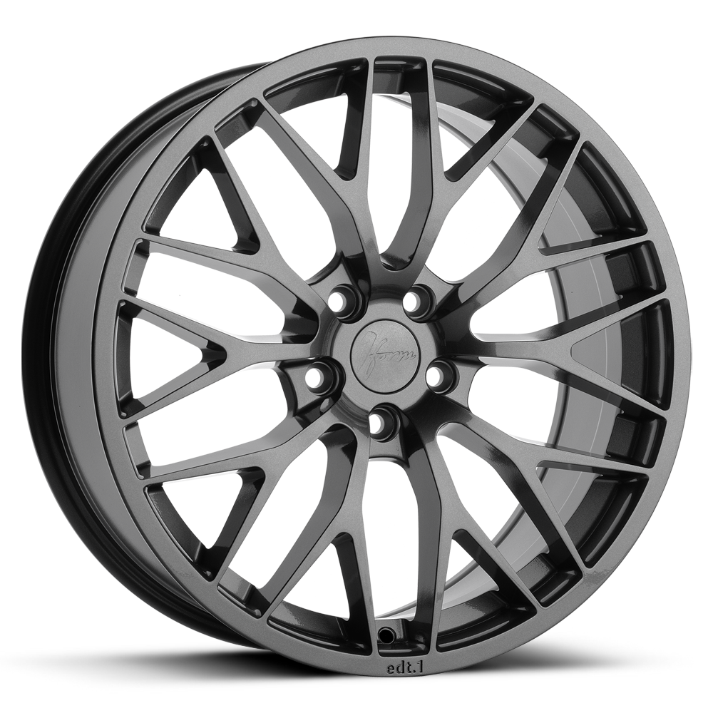 1Form Edition.1 (EDT.1) Gloss Graphite 18"x8.5 PCD:5x108 ET:42 CB:73.1 Load:690kg